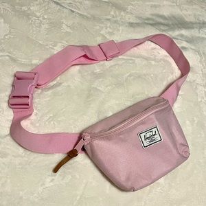 herschel pink cross body belt bag
